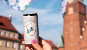 Hardtank Nitro private label cold brew coffee in sky