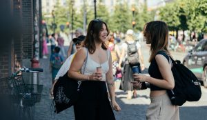 Two young women supporting the RTD coffee market
