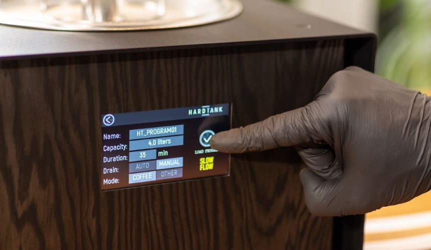 The touch screen on the Baby Hardtank in an article on how long can cold brew coffee last.