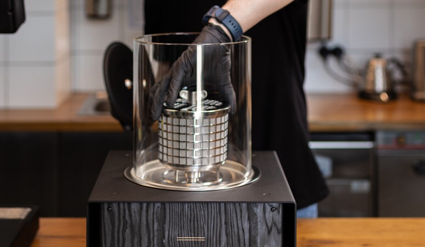 The extraction chamber of a Baby Hardtank machine.