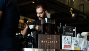 A roaster using one of Hardtank's cold brew coffee machines