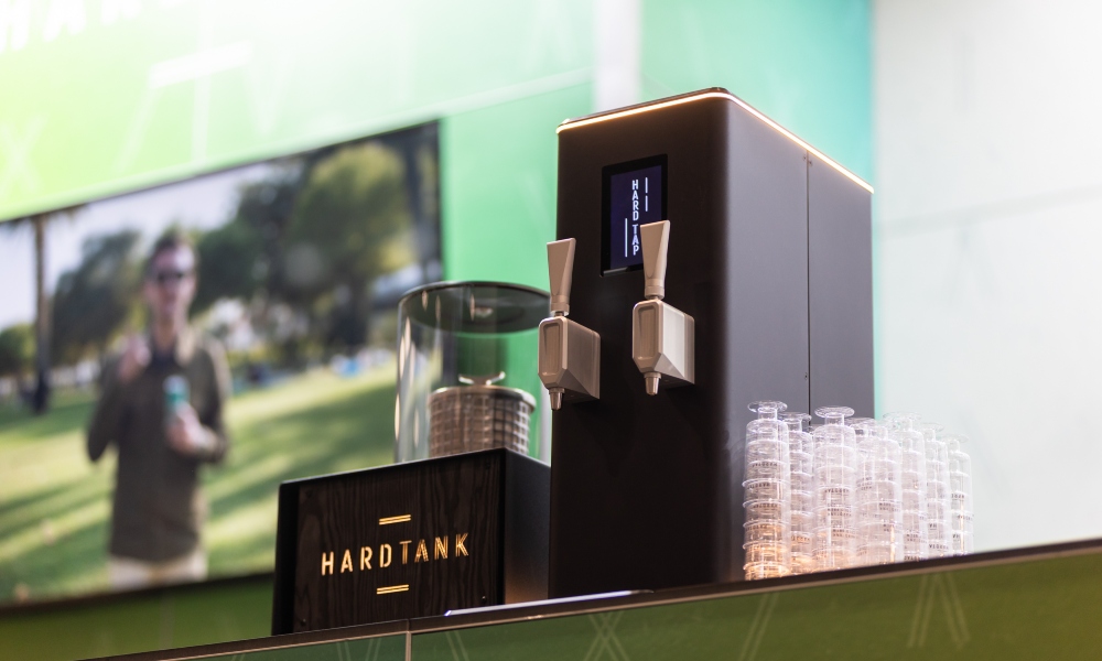 How a cold brew dispenser makes selling cold brew easier 2 A Hardtank machine next to a Hardtap cold brew dispenser.