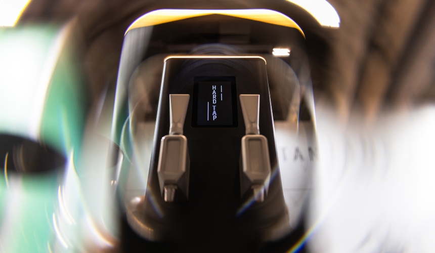 How a nitro brew coffee machine differs from standard equipment (and why it matters) 3 Two taps on a nitro brew coffee machine.