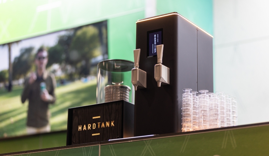 The Hardtap ready to serve nitro cold brew on tap.