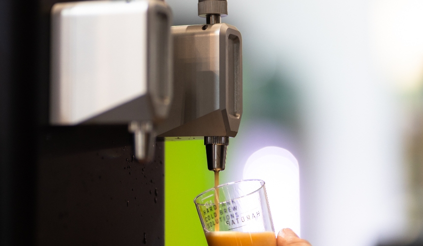 The Hardtap serving nitro cold brew on tap.