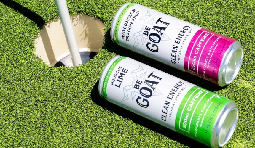 A range of RTD cans for BeGOAT Clean Energy Drinks.