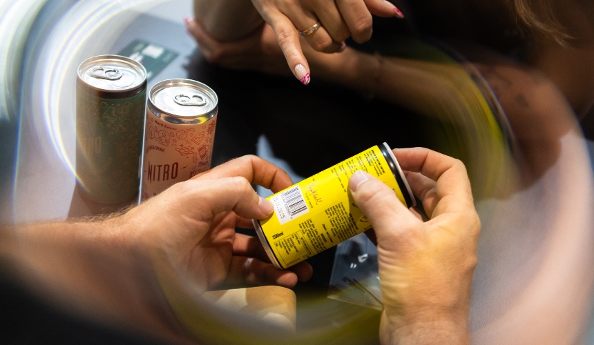 An RTD can containing functional coffee.