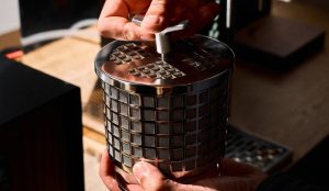 The filter basket of a Hardtank automatic cold brew machine.