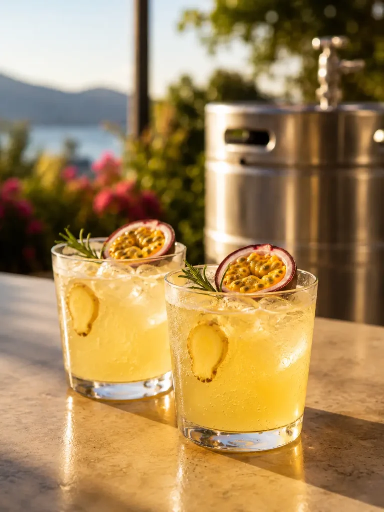 Ginger & Passion Fruit (Keg Mocktail) 1 Ginger & Passion Fruit mocktail by Hardtank.